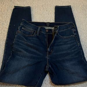 JCrew jeans. Straight leg. Stretch. High rise. Dark wash.